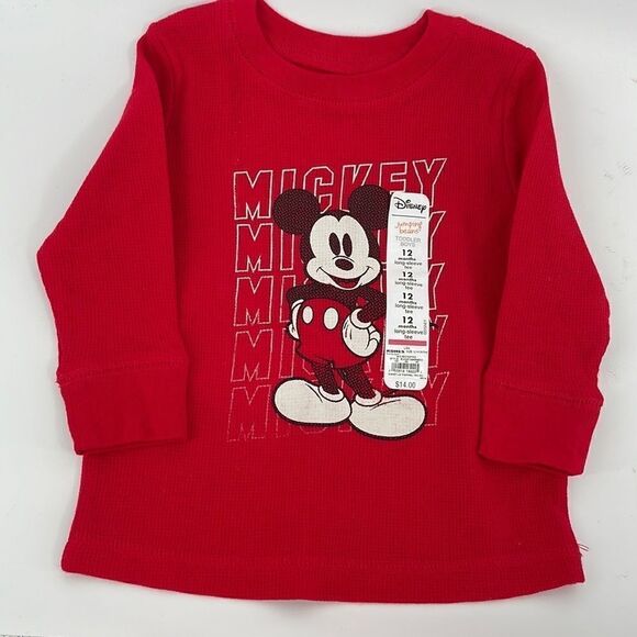 Disney jumping beans Mickey Mouse NEW NWT long sleeved shirt top toddler clothes - Picture 1 of 5